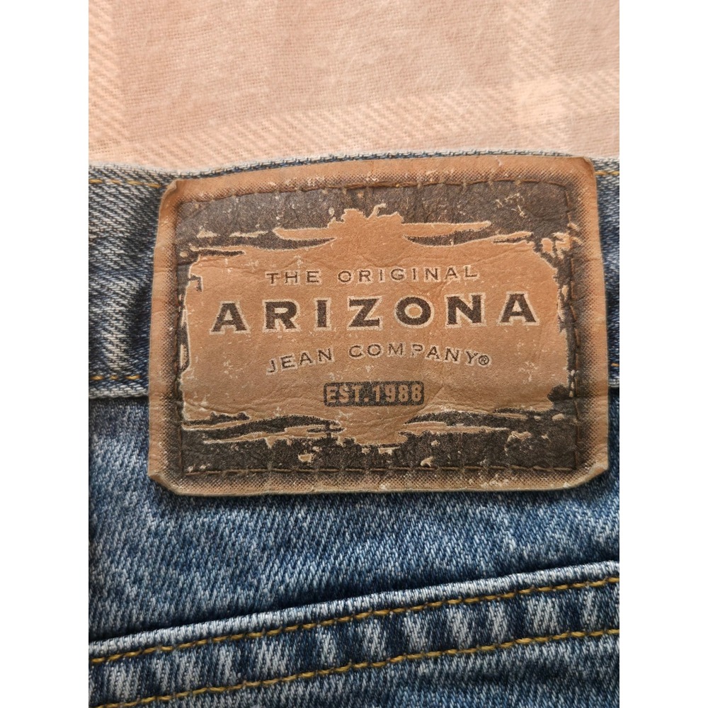 Arizona Jean Company Mens Relaxed Fit Tapered Leg Blue Denim Jeans Size 36 NEW - Picture 4 of 5